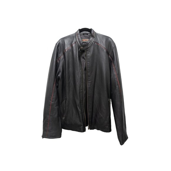 Vintage Prada Bomber Biker Leather Jacket for timeless style - Picture 3 of 9